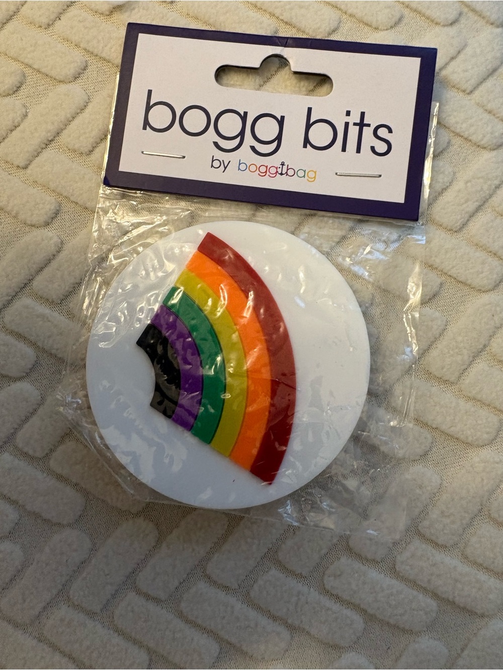 BOGG BAG White Round “Pride Rainbow “Accessory Clip